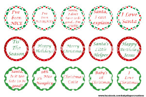 BDC Bottle Caps, Ribbon & More | Christmas Sayings | Online Store ...