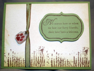 Pet Sympathy Card For Loss