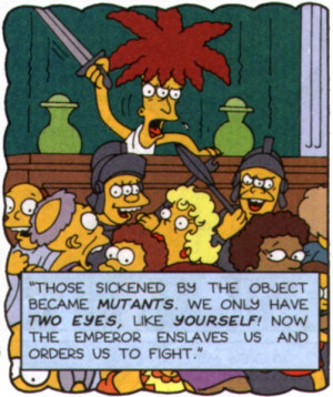 Bob is an evil Tryant in a panel from Bart Simpson Comic #3 - Terror ...