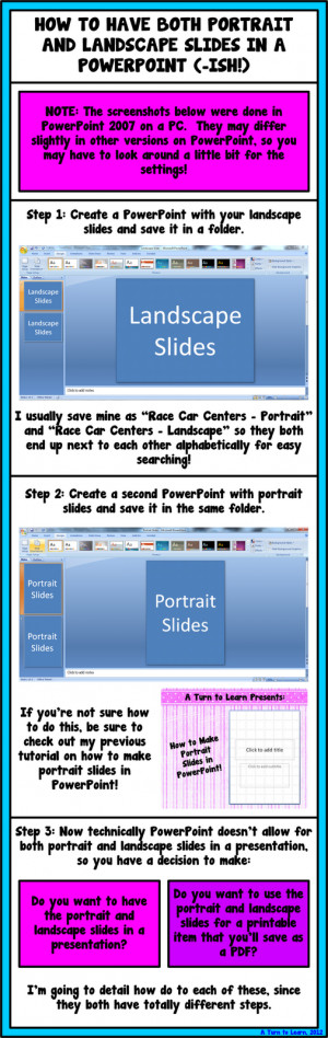 ... to Have Both Portrait and Landscape Slides in One PowerPoint! (-ish