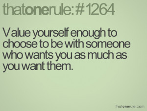 ... to choose to be with someone who wants you as much as you want them