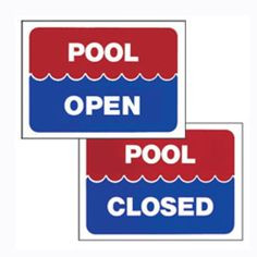 Swimming Pool Plastic Safety Sign Pool Open Closed 9