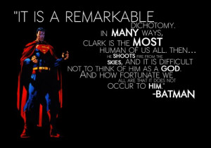 batman quote on superman