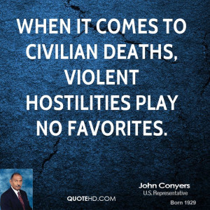 ... it comes to civilian deaths, violent hostilities play no favorites