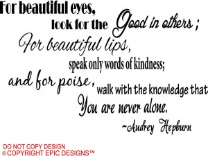 Audrey Hepburn Quotes For Beautiful Eyes