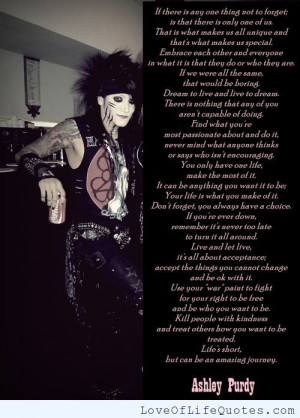 Ashley Purdy quote on things not to forget