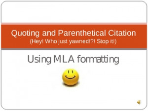 MLA Citation Made Easy PowerPoint - How to Cite Quotes and Paraphases