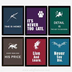 Modern Inspirational Quotes Poster With Artistic Wooden Frames