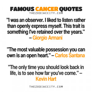 Famous Zodiac Quotes: Giorgio Armani, Carlos Santana, Kevin Hart