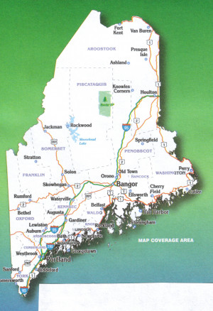 Home / United States / Maine / Maine State Laminated Wall Map