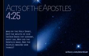 Bible Quote Acts of the Apostles 4 25 Inspirational Hubble Space