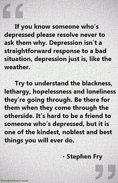 It's often hard for others to understand mental illness but knowing ...