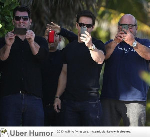 Mark Wahlberg and friends fooling around with paparazzi.