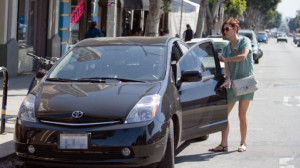 Kate Walsh was spotted riding the dark-brown colored Toyota Prius in ...