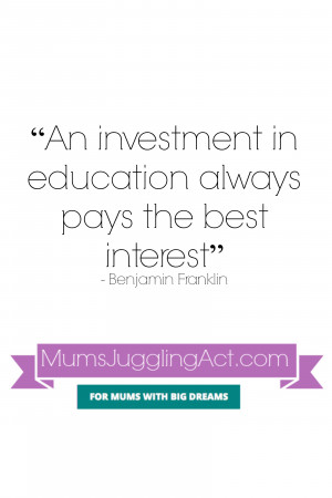 motivational quotes an investment in education always pays the best ...