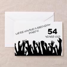 54th birthday party invitation Greeting Cards (Pk for