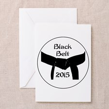 Martial Arts Black Belt 2015 Greeting Card for