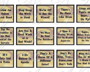 Wizard of Oz Quotes Sampler Size - 3 sizes - Inchies, 7-8 inch, AND ...