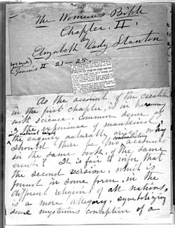 Handwritten draft of commentary covering the Book of Genesis , Chapter ...