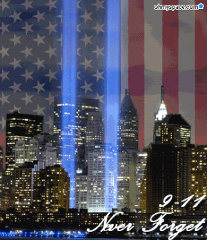 911 never forget flashing graphic