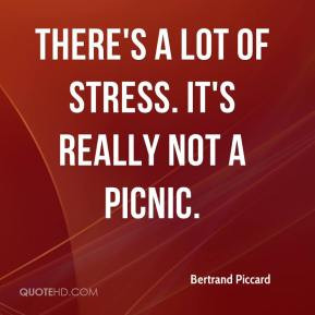 Bertrand Piccard - There's a lot of stress. It's really not a picnic.