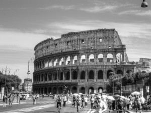vintage black and white travel photography rome italy famous
