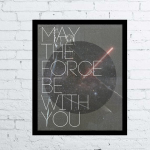May the force be with you, Star Wars poster, printable wall art decor ...