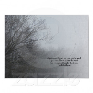 Winter Trees in Fog - Khalil Gibran Quote Poster from Zazzle.com