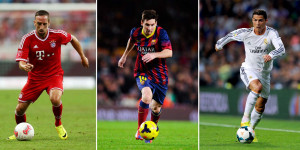 Messi, Ronaldo, Ribery on Ballon d'Or shortlist