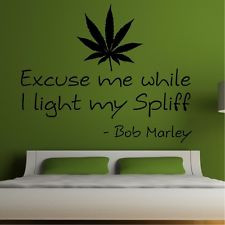 BOB MARLEY wall sticker bedroom quote art large vinyl stickers ...