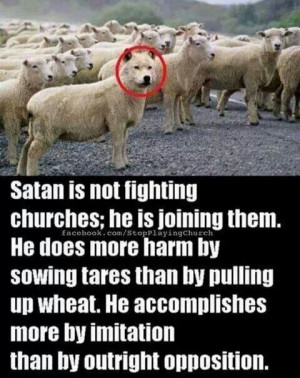 Wolf in sheep's clothing. The sheepish follow Obama. Oh his approval ...