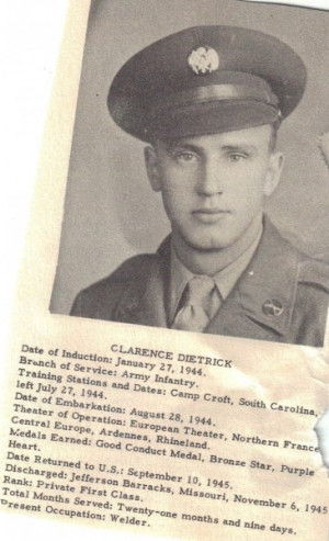WWII, Dad says he was a sharp shooter and served under Patton.