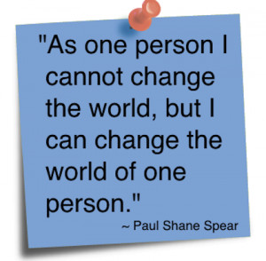 change the world of one person picture quote