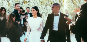 PHOTO: Newlyweds Kanye West and Kim Kardashian walk down the aisle as ...