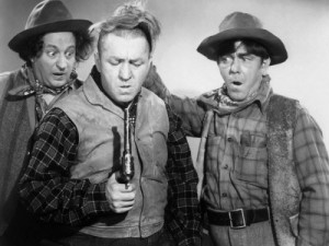 ... movie quotes from The Three Troubledoers , starring the Three Stooges