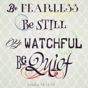 Priscilla Shirer, Exodus 14:13-14 BE FEARLESS BE STILL BE WATCHFUL BE ...