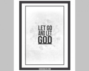 Go and Let God, Religious Poster, Biblical Quote, Motivational Posters ...
