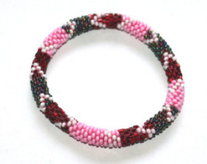 Nepal Roll On Bracelet, Hippie Boho Bracelet, Glass Seed Bead Bracelet ...