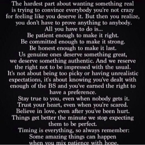 Timing is everything