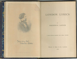 Frederick Locker-Lampson. London Lyrics. New ed., enl. and finally ...