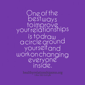 Quotes Picture: one of the best ways to improve your relationships is ...