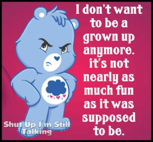 Grumpy bear has a valid point