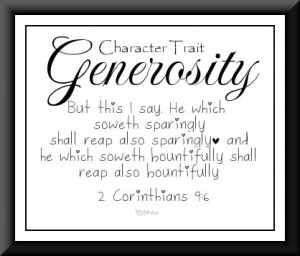 Biblical Quotes On Generosity