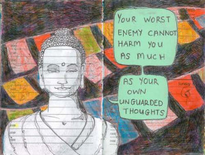 Buddha Motivational Wallpaper: Unguarded Thoughts are Your Worst Enemy