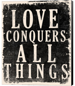 Love Conquers All - Voltaire Quote Canvas Art contemporary artwork