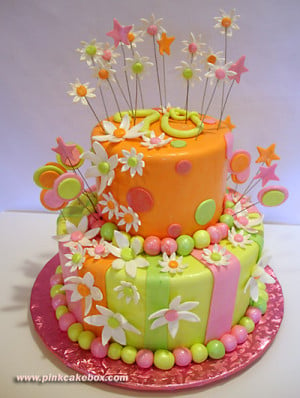 70th Birthday Whimsical Cake (308)