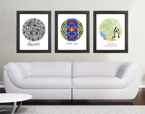 11x14 Set of 3 Discounted Poster Prints - Circle Quotes