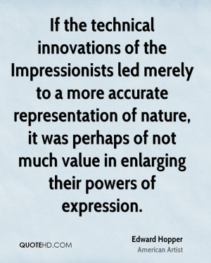 Edward Hopper Nature Quotes