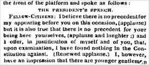 potential emoticon in a New York Times transcript of Abraham Lincoln ...