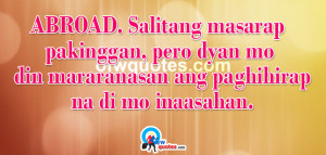 Ofw Tagalog OFW Quotes